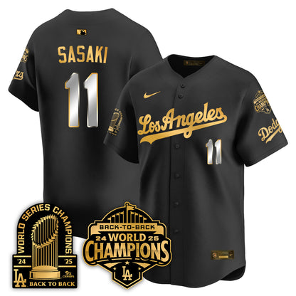 LAD Gold Collection Limited Gold Jersey - 9x & B2B Champs - All Stitched