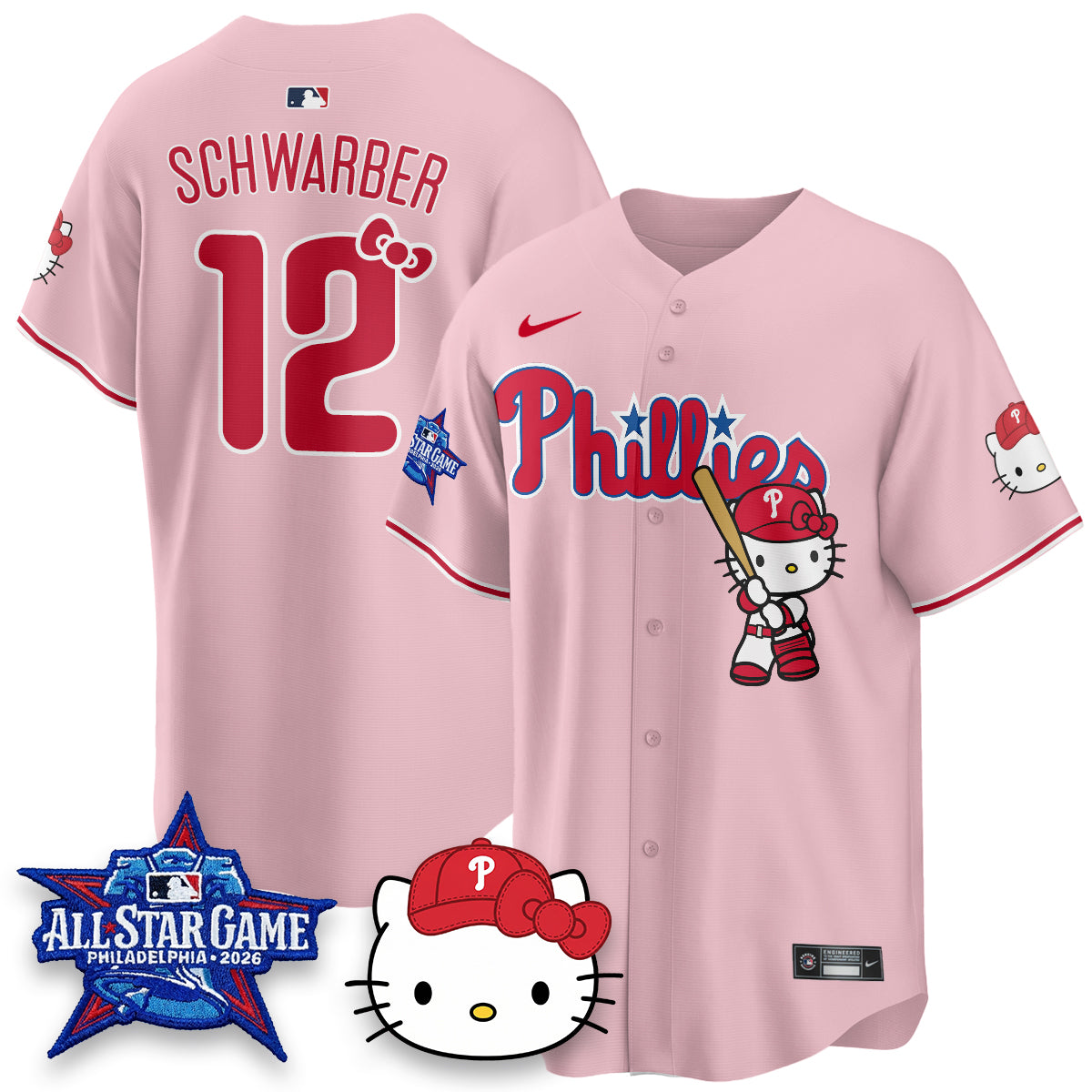 Philadelphia Phillies x Meow Kitty Vapor Limited Jersey V2- Stitched