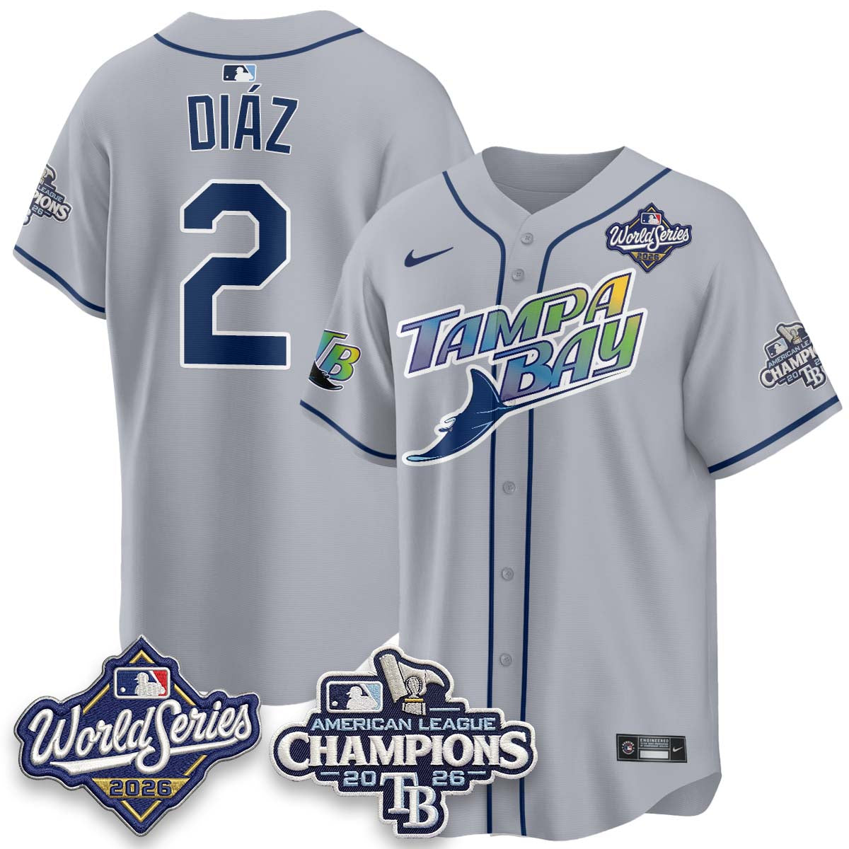 TB WS26 & AL Champions Throwback Jersey - Stitched