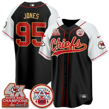KC 4X Champs Gold Trim Edition Vapor Baseball Jersey - Stitched
