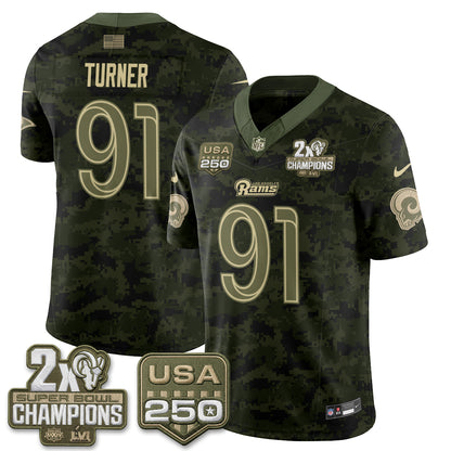 LAR 2026 Salute To Service Vapor Jersey - All Stitched