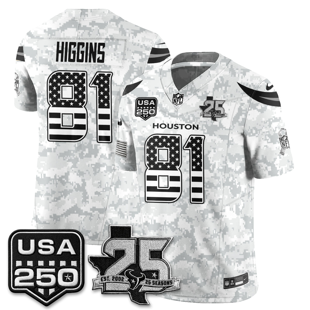 HOU 2026 Salute to Service Edition Vapor Jersey - Stitched