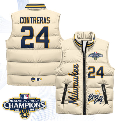 Milwaukee Brewers "Brew City" Puffer Vest V2 - Printed