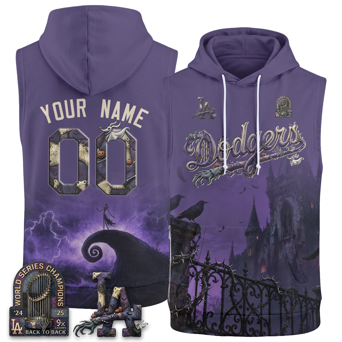 LAD Nightmare Edition Custom Sleeveless Hoodie Tank Top - Printed