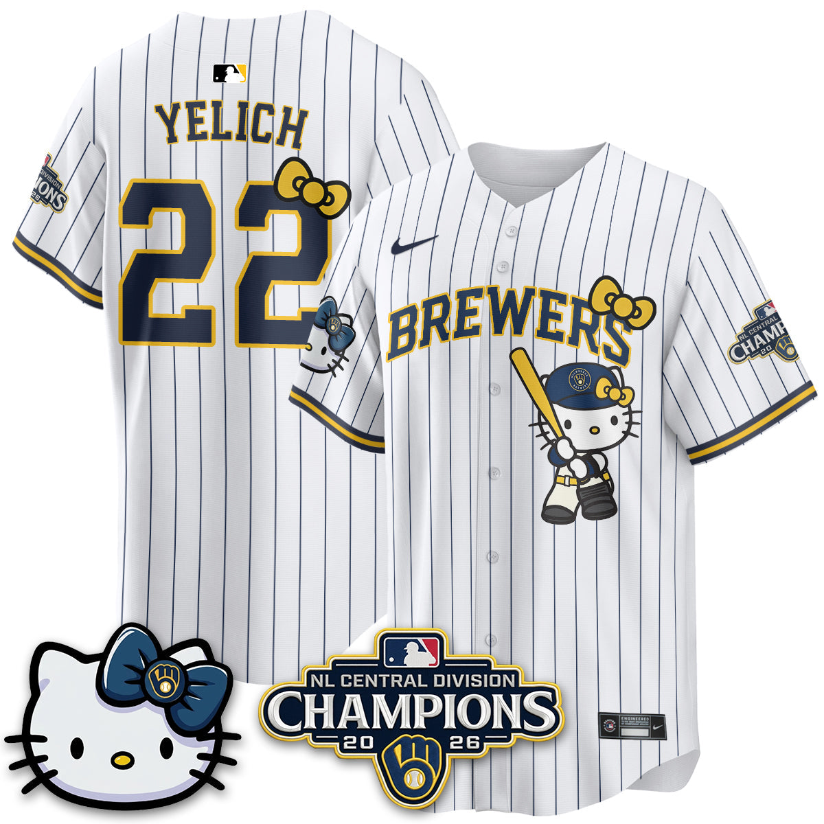 MIL NL Central Champs x Meow KT Vapor Pink Jersey - Stitched