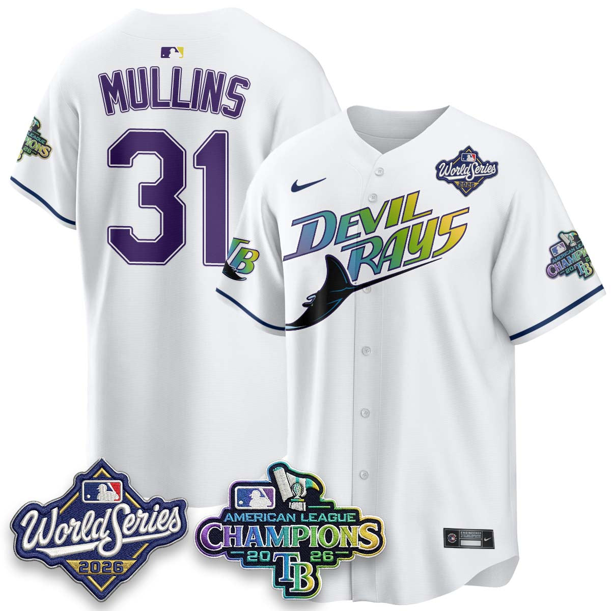 TB WS26 & AL Champions Throwback Jersey - Stitched