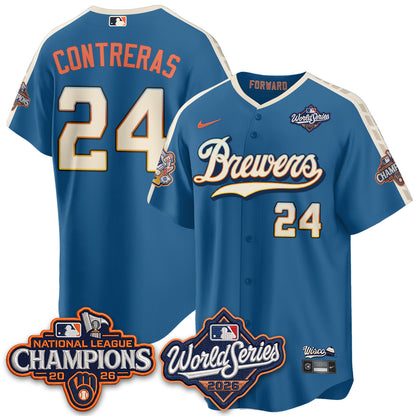 Milwaukee Brewers WS26 & 2026 NL Champions City Connect Vapor Jersey - Stitched