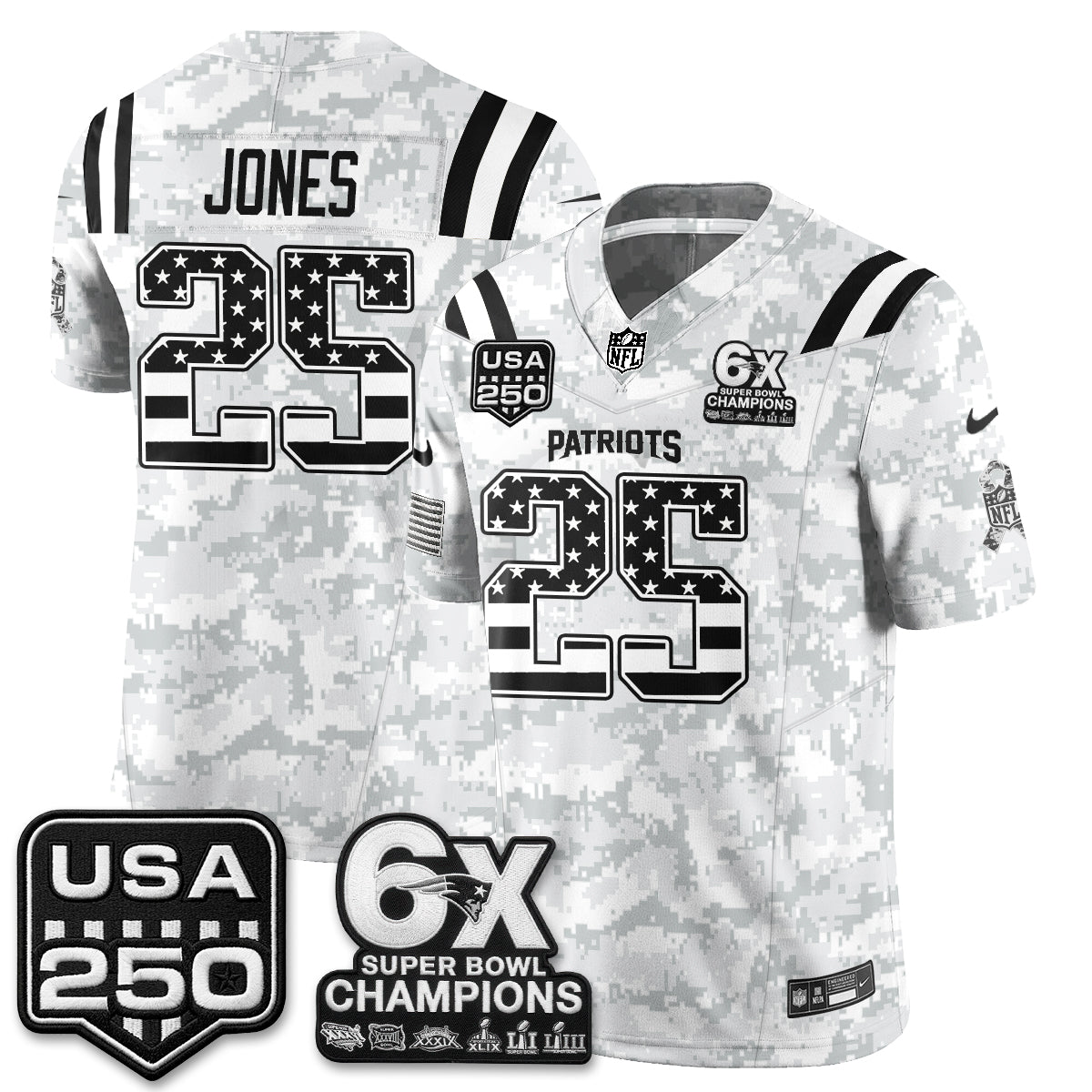 New England Patriots 2026 Salute to Service Edition Vapor Jersey - Stitched