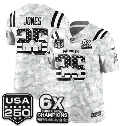 New England Patriots 2026 Salute to Service Edition Vapor Jersey - Stitched