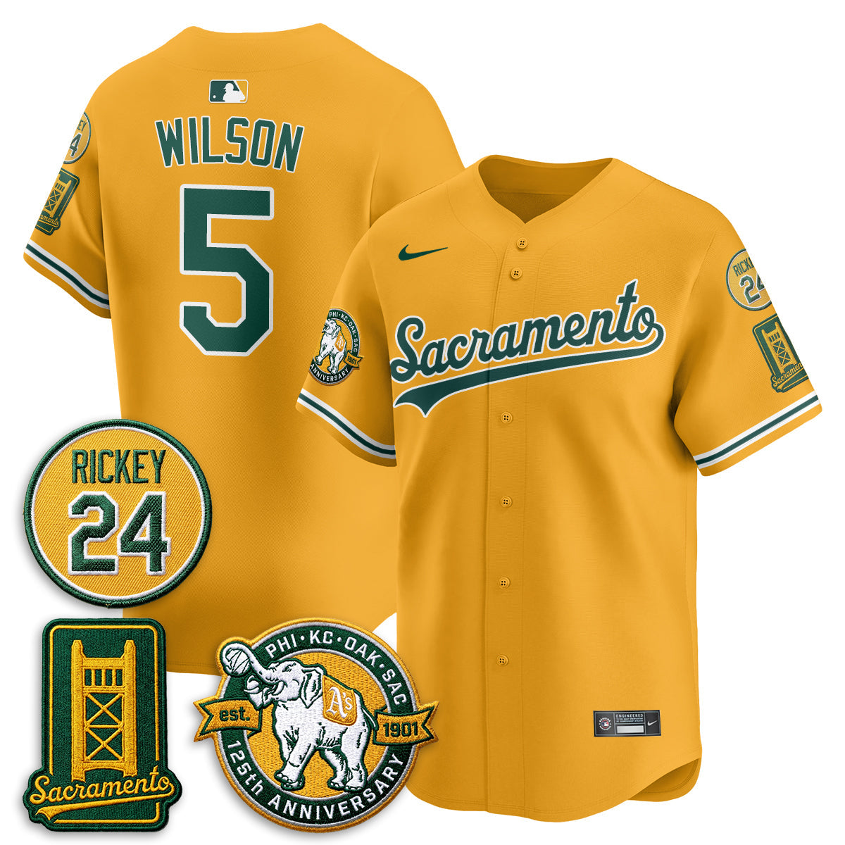 OAK 2026 Alternate Sacramento - Celebrating 125 Years -  Limited Vapor Jersey - All Stitched