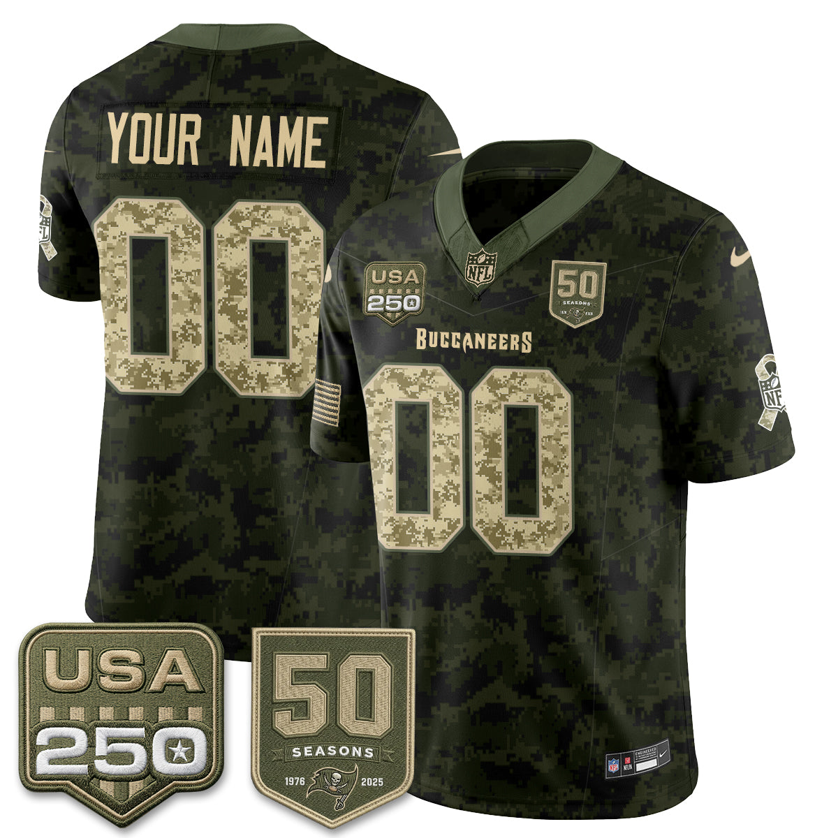 TB 2026 Salute to Service Edition Vapor Custom Jersey - Stitched