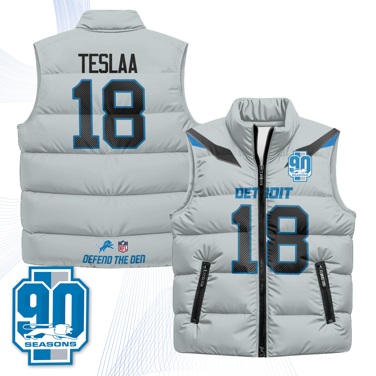 DET 2026 Rivalries Puffer Vest - Printed