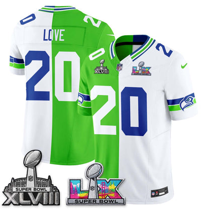 SEA Throwback 2 SB Patches Vapor Jersey - Stitched