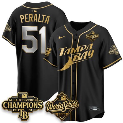 TB 2026 AL Champions Black Gold Edition Vapor Jersey - Stitched (V3)