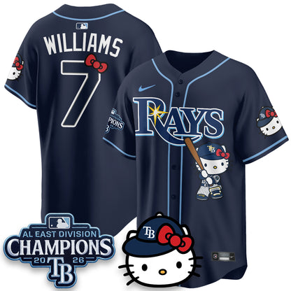 TB x Meow KT 2026 AL East Champs Vapor Jersey - Stitched