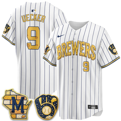 Milwaukee Brewers Cheesehead Edition Vapor Limited Jersey - Stitched