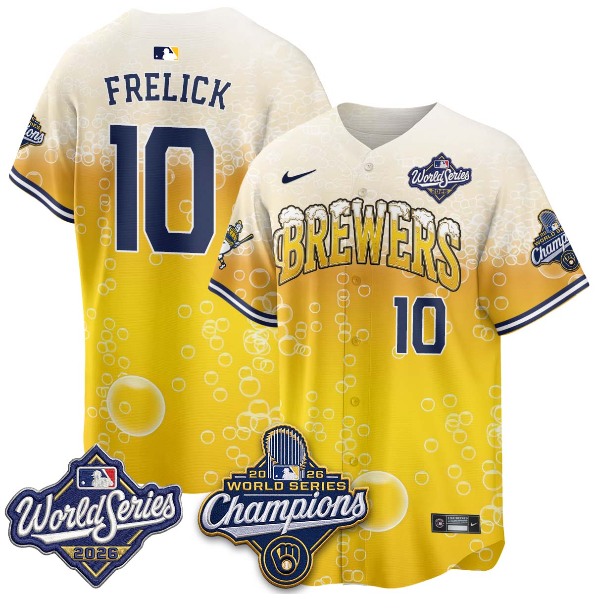 MIL "Pitcher & Pint" 2026 WS Champions Vapor Jersey - Stitched (#32 Tiktok)