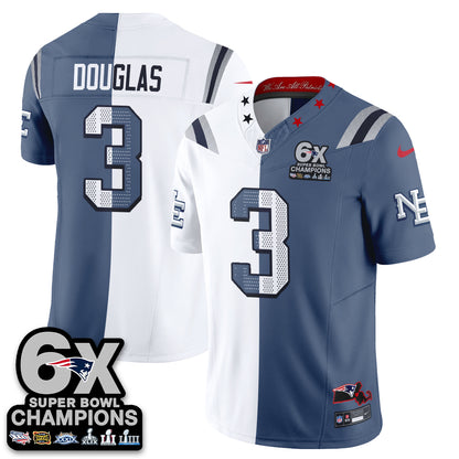 NE 6X Champs Rivalries Split Edition Vapor Jersey - Stitched (V2)