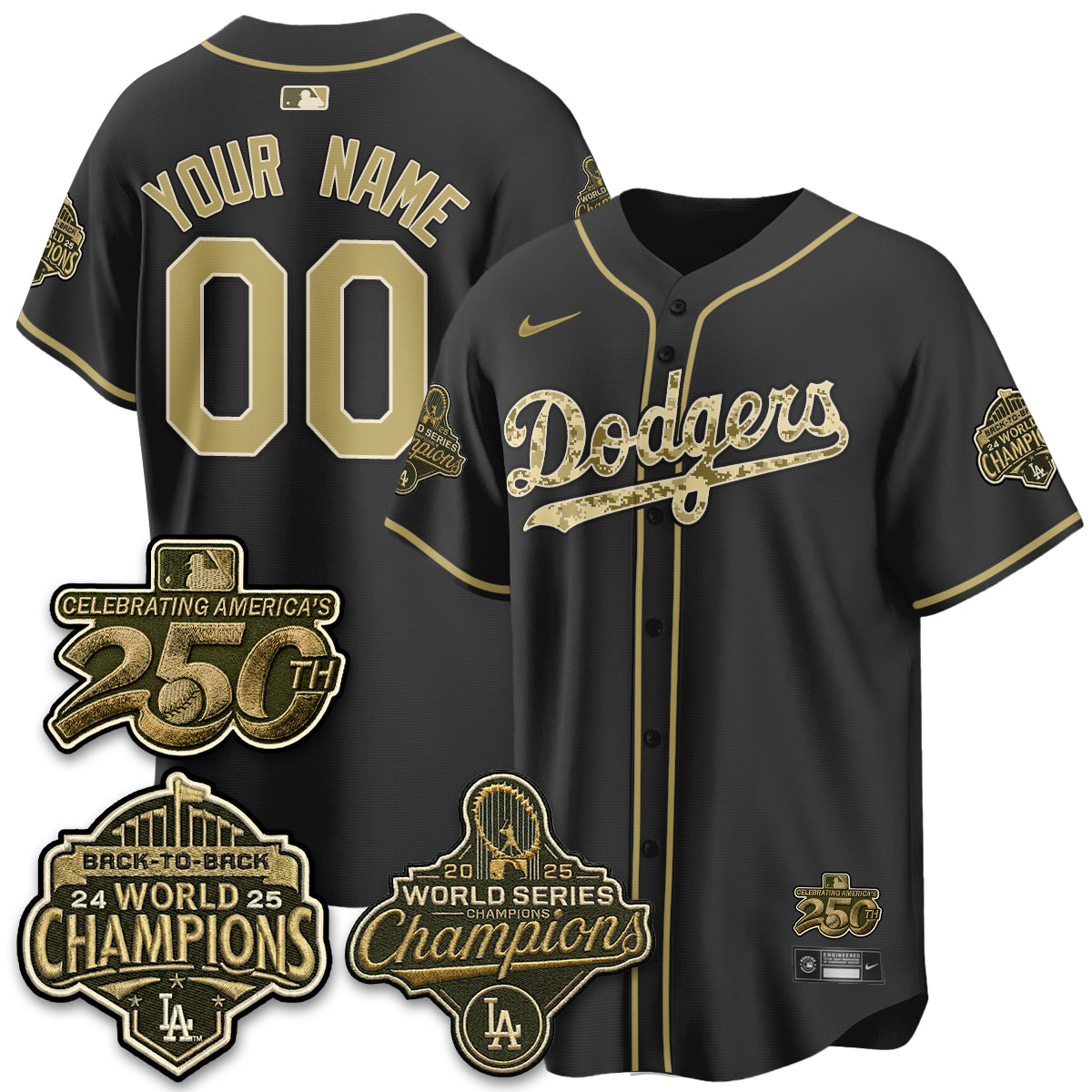 LAD Military Appreciation Game Day Custom Jersey -All Stitched