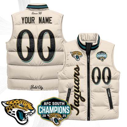 Jacksonville Jaguars 2026 Rivalries Custom Puffer Vest - Printed