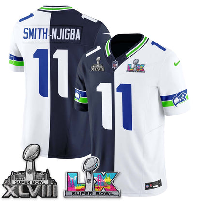 SEA Throwback 2 SB Patches Vapor Jersey - Stitched
