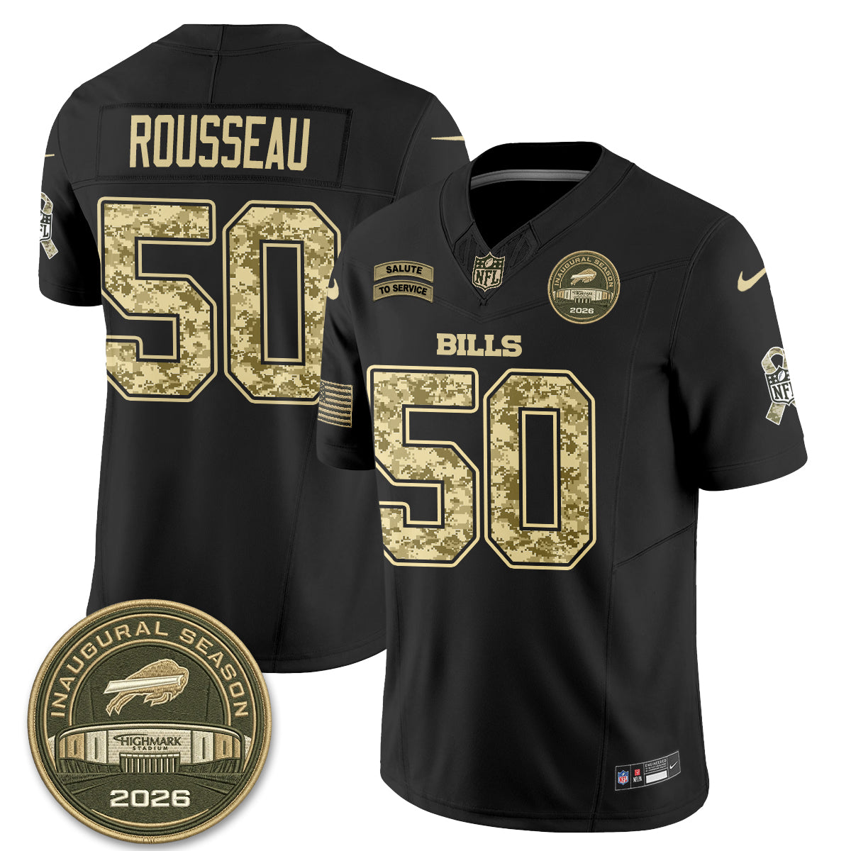 BUF 2026 Salute to Service Edition Vapor Jersey V2- Stitched
