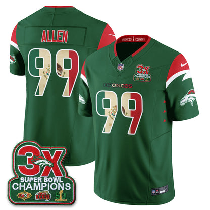 DEN 3X Champs Mexico Edition Vapor Jersey - Stitched