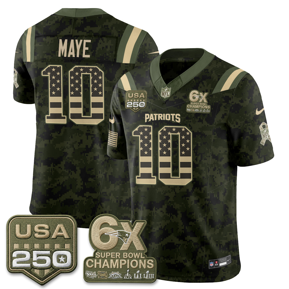 New England Patriots 2026 Salute to Service Edition Vapor Jersey - Stitched