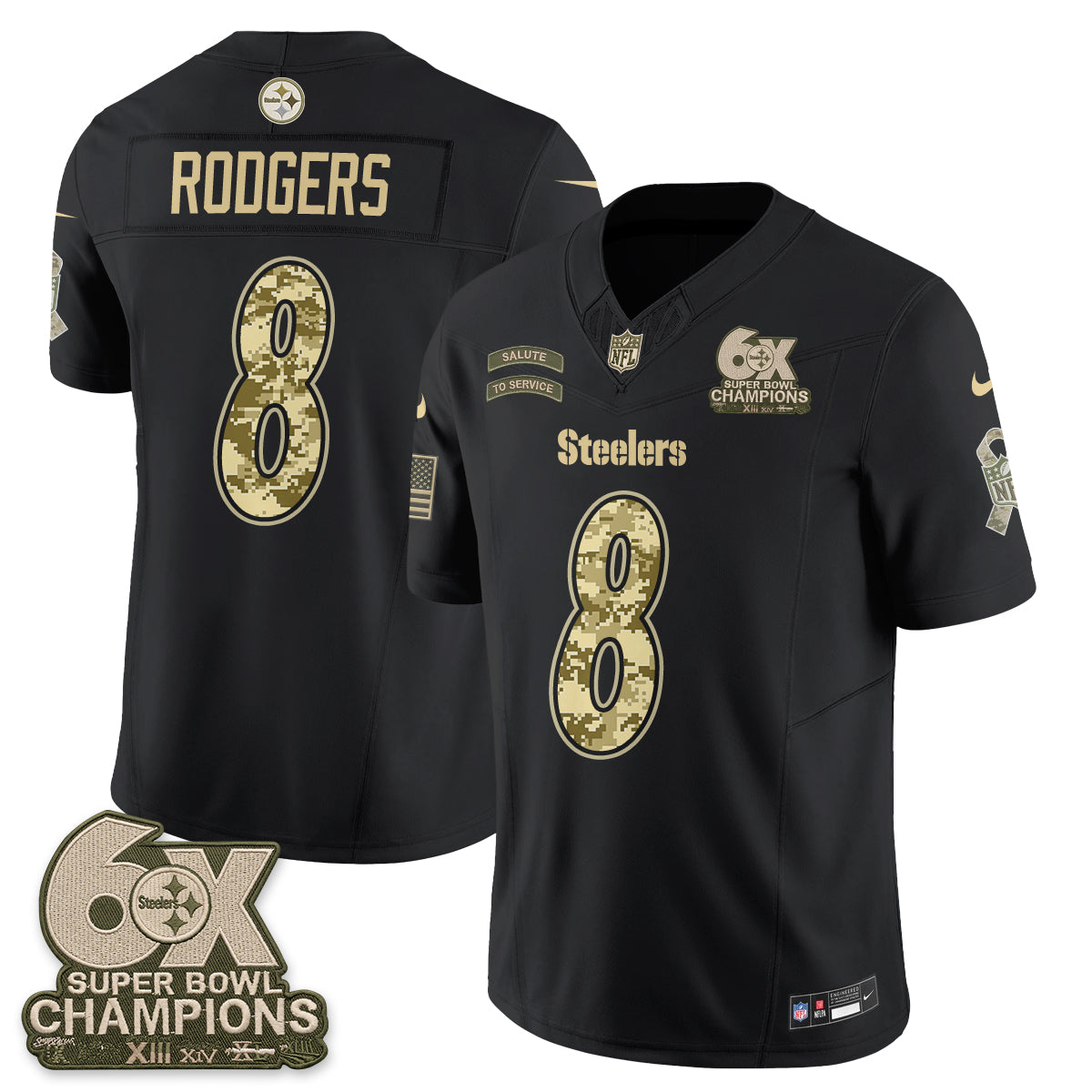 Pittsburgh Steelers 2026 Salute to Service Edition Vapor Jersey V3- Stitched