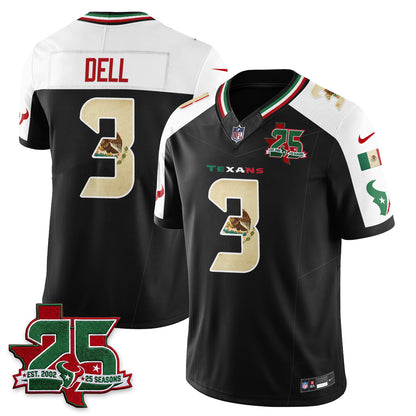 Houston Texans 25 Seasons Mexico Style Vapor Jersey - Stitched