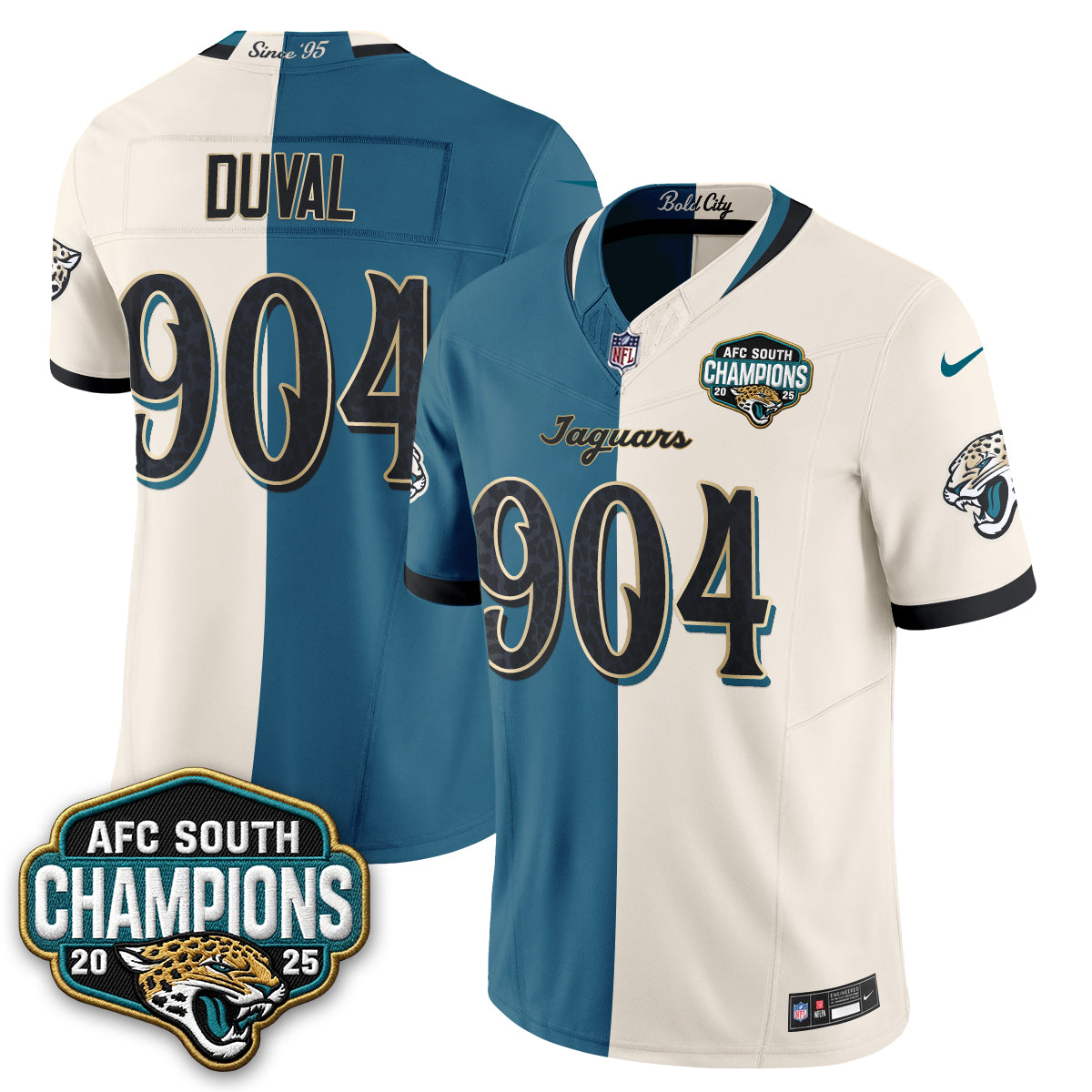 Jacksonville Jaguars 2026 Rivalries Split Vapor Jersey - Stitched