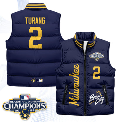 Milwaukee Brewers "Brew City" Puffer Vest V2 - Printed