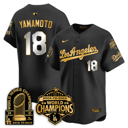 LAD Gold Collection Limited Gold Jersey - 9x & B2B Champs - All Stitched