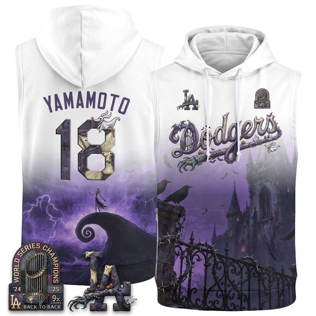 LAD Nightmare Edition Sleeveless Hoodie Tank Top - Printed