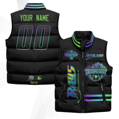Tampa Bay Rays "Devil Rays" Custom Puffer Vest - Printed