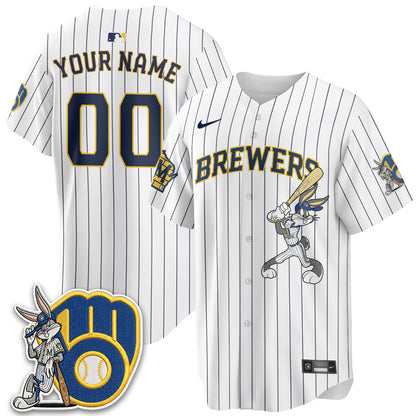Custom Milwaukee Brewers Bunny Edition Vapor Jersey - Stitched N1
