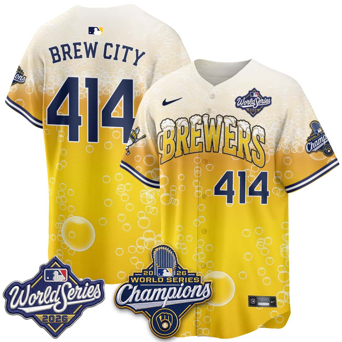 MIL "Pitcher & Pint" 2026 WS Champions Vapor Jersey - Stitched (#32 Tiktok)