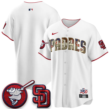 San Diego Padres 2026 Independence Day USA Vapor Limited Jersey - Stitched
