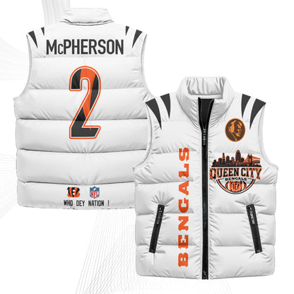 CIN John Madden Patch Puffer Vest - Printed