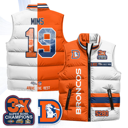 DEN "Mile High" Puffer Vest - Printed