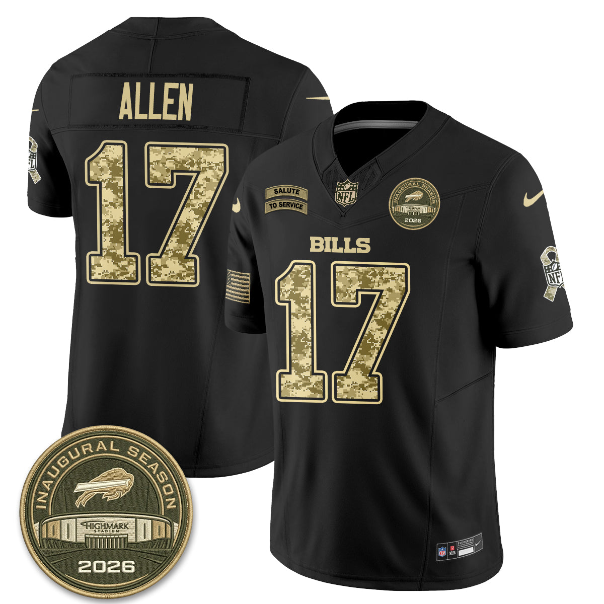 BUF 2026 Salute to Service Edition Vapor Jersey V2- Stitched
