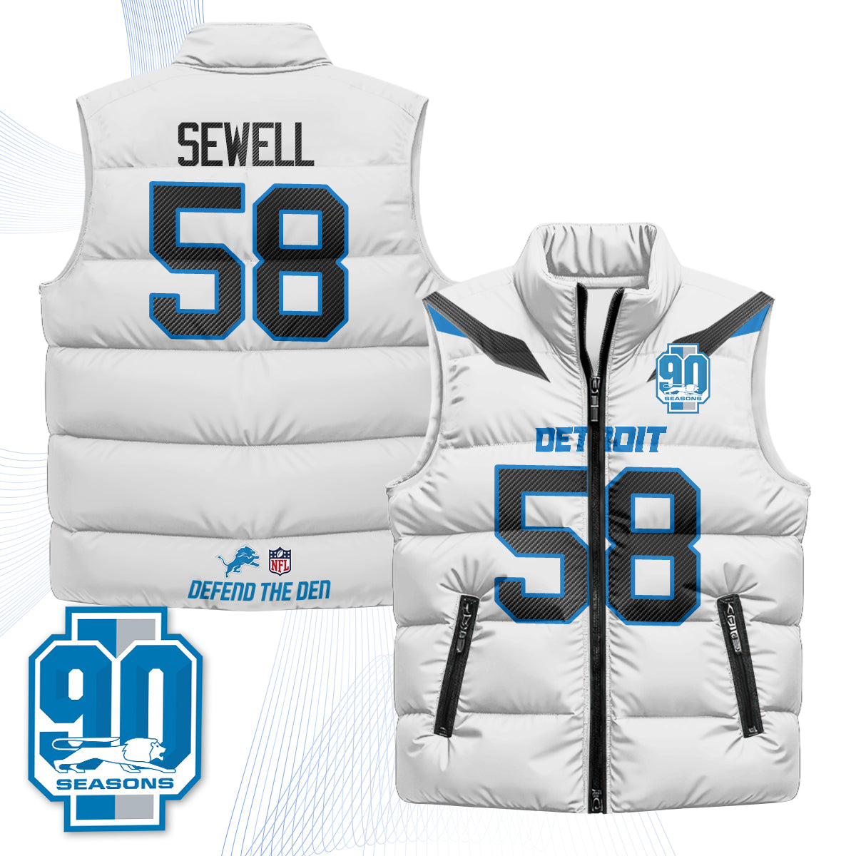 DET 2026 Rivalries Puffer Vest - Printed