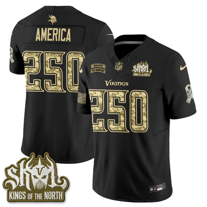 Minnesota Vikings 2026 Salute to Service V2 Vapor Jersey - Stitched