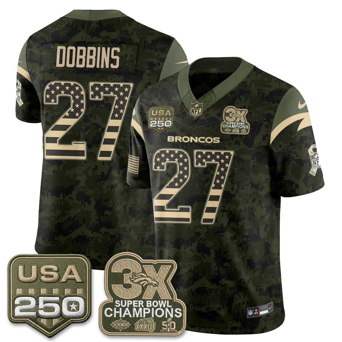 Denver Broncos 2026 Salute to Service Edition Vapor Jersey - Stitched