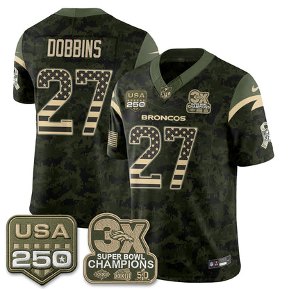 Denver Broncos 2026 Salute to Service Edition Vapor Jersey - Stitched