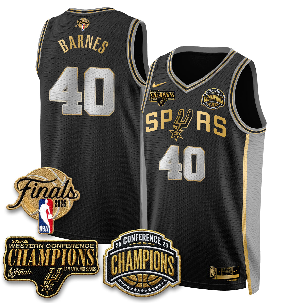 SAS 2026 NBA Western Conference Champions Vapor Special Edition Jersey - Stitched (1)