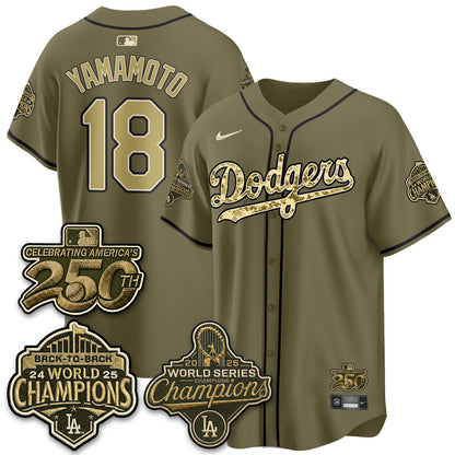 LAD Military Appreciation Game Day Jersey -All Stitched