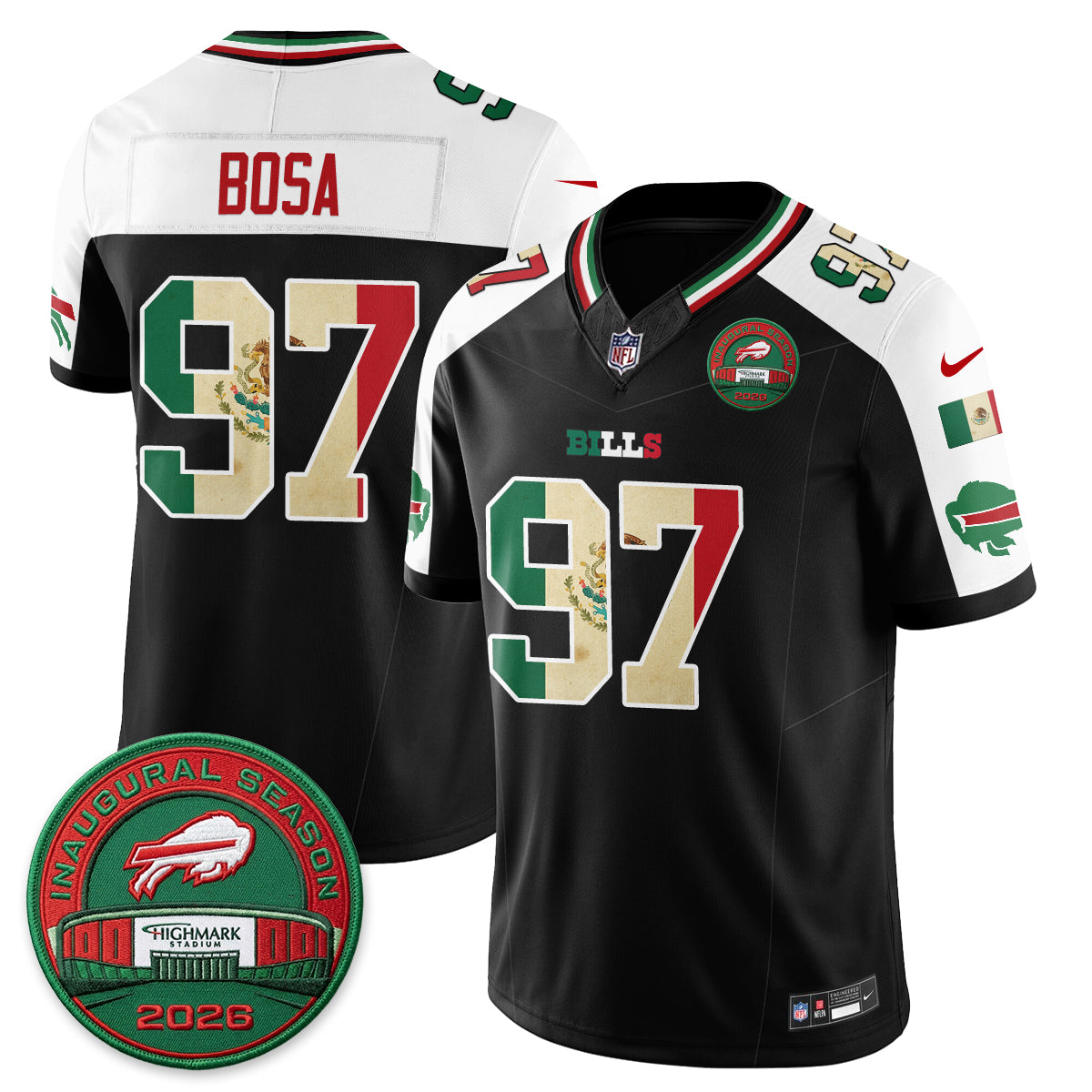 Buffalo Bills Mexico Edition Vapor Jersey - Stitched