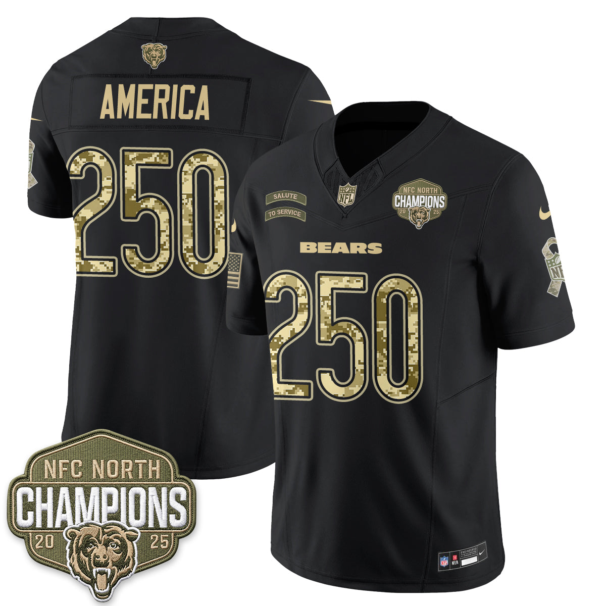 Chicago Bears 2026 Salute to Service V2 Vapor Jersey - Stitched