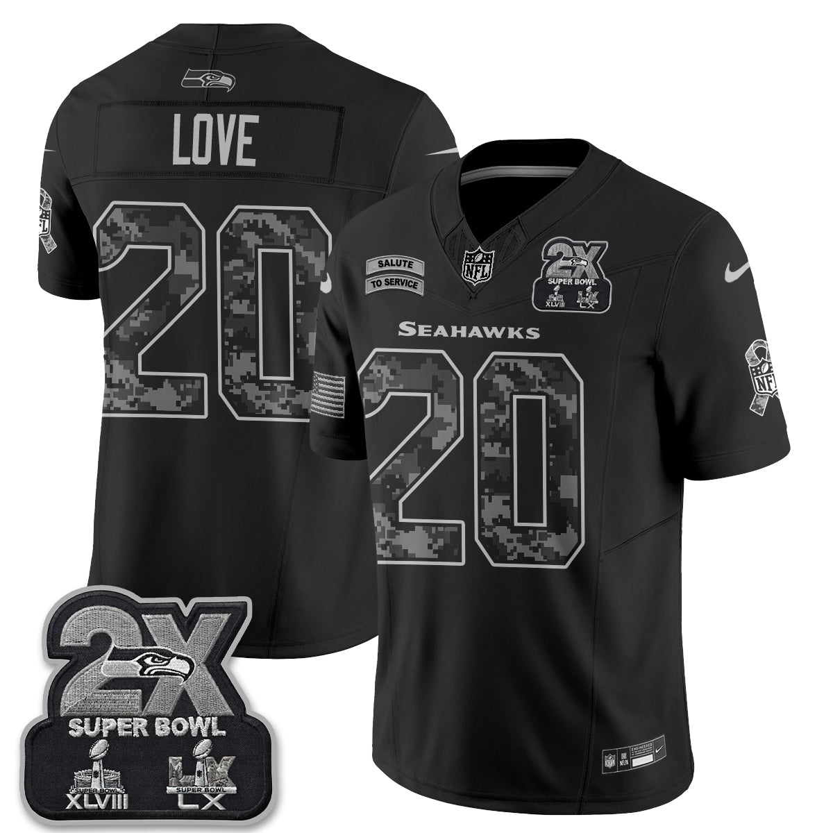 SEA 2026 Salute to Service Vapor Jersey - Stitched